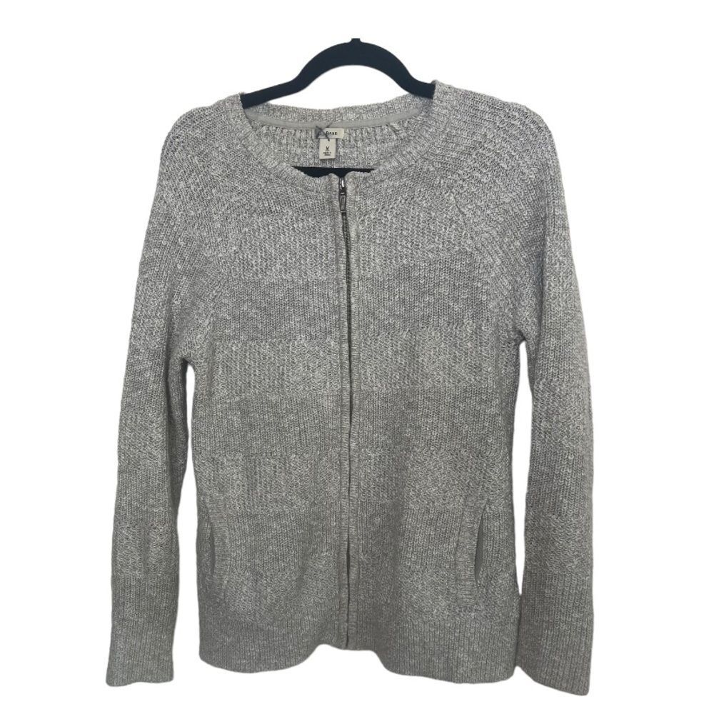 LL. Bean Cotton Zip-Front knit Cardigan